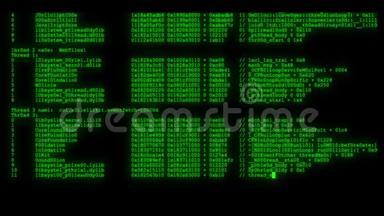 加密快速长<strong>时间滚动</strong>编程安全黑客代码数据流在绿色显示新的质量数字